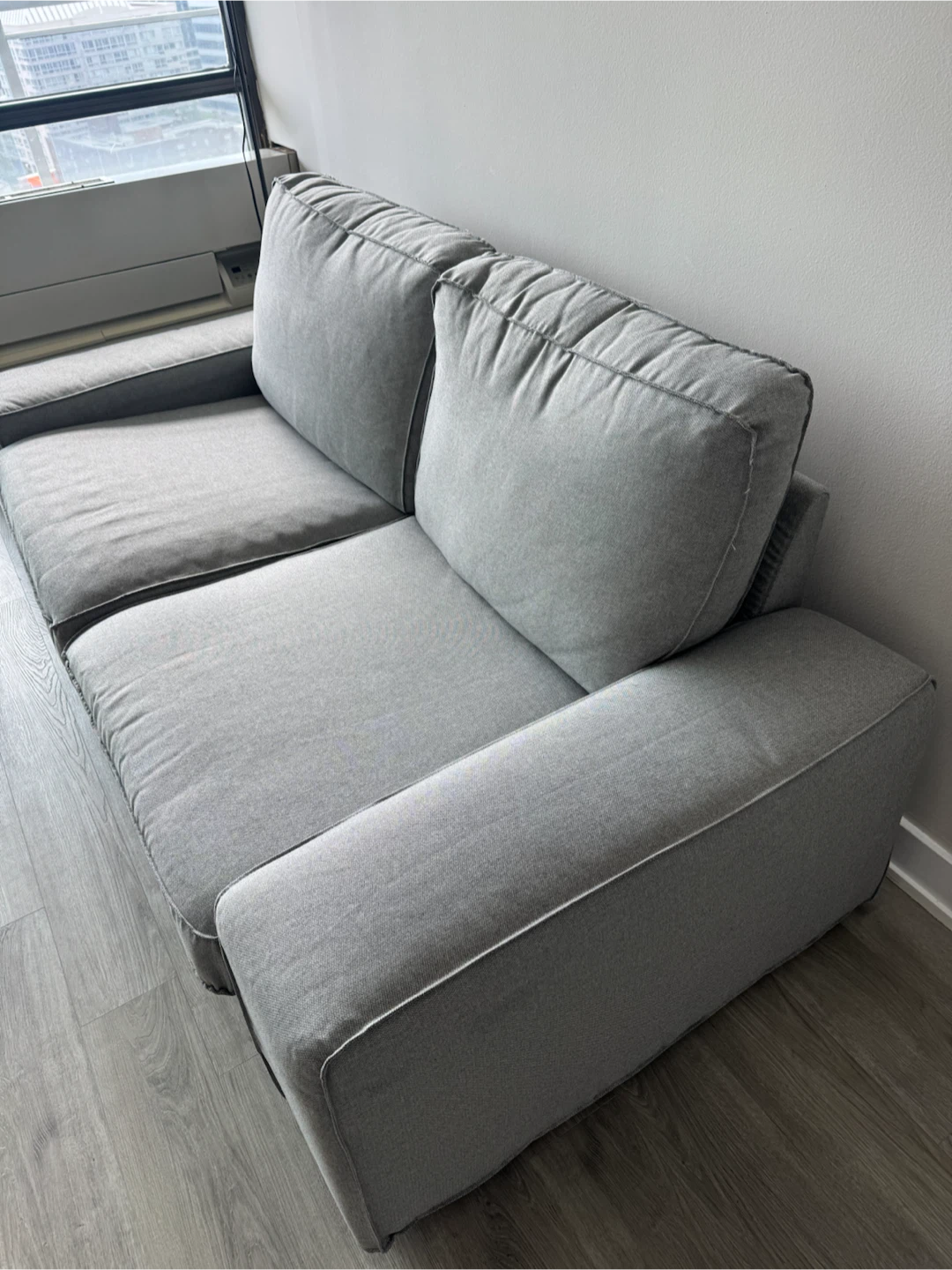 IKEA KIVIK Loveseat – Light Gray – Excellent Condition - photo 3