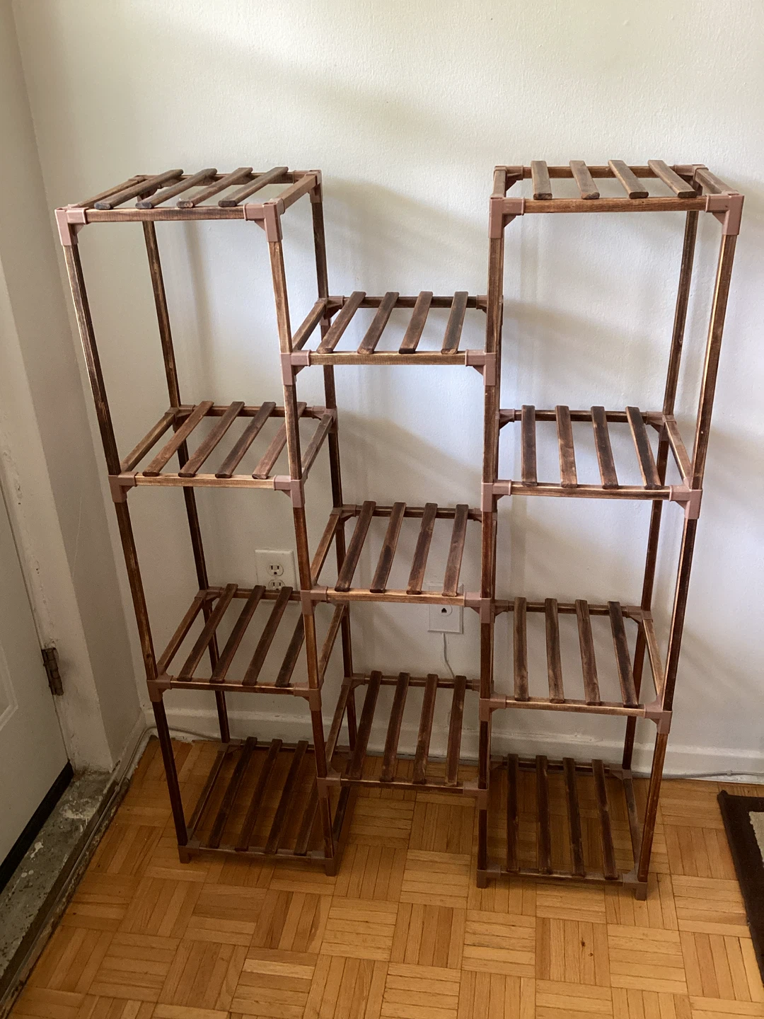 Wooden Plant Stand with Multiple Shelves