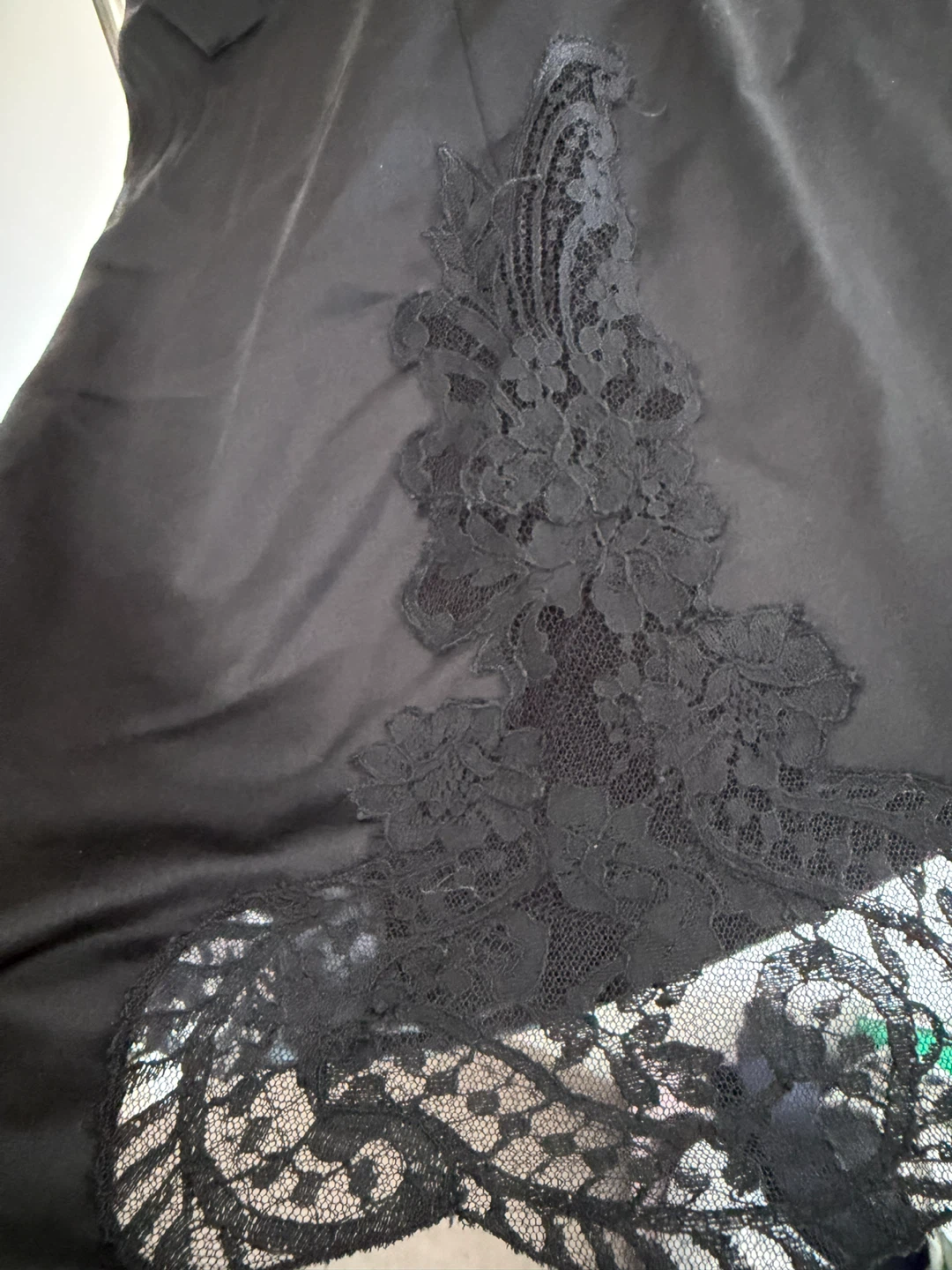 Istante Versace Black Lace Trim Slip Dress - photo 3