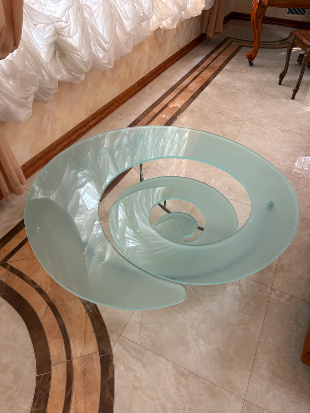 Glass Swirl Coffee Table