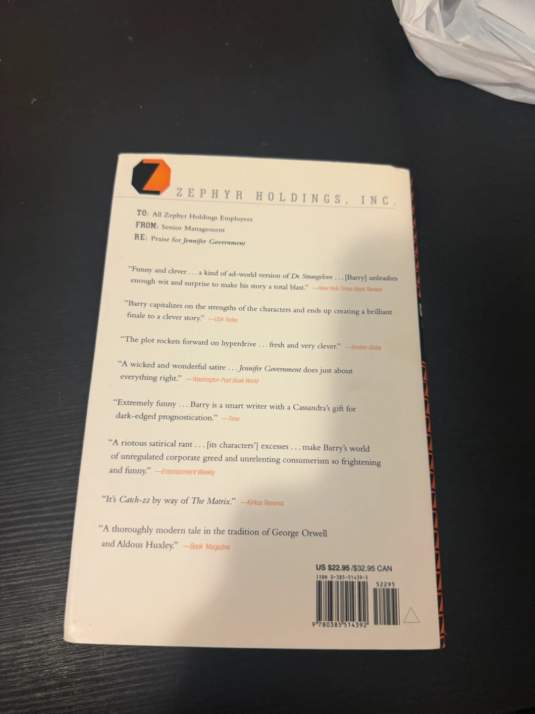 Company: A Novel by Max Barry (Hardcover) - photo 2