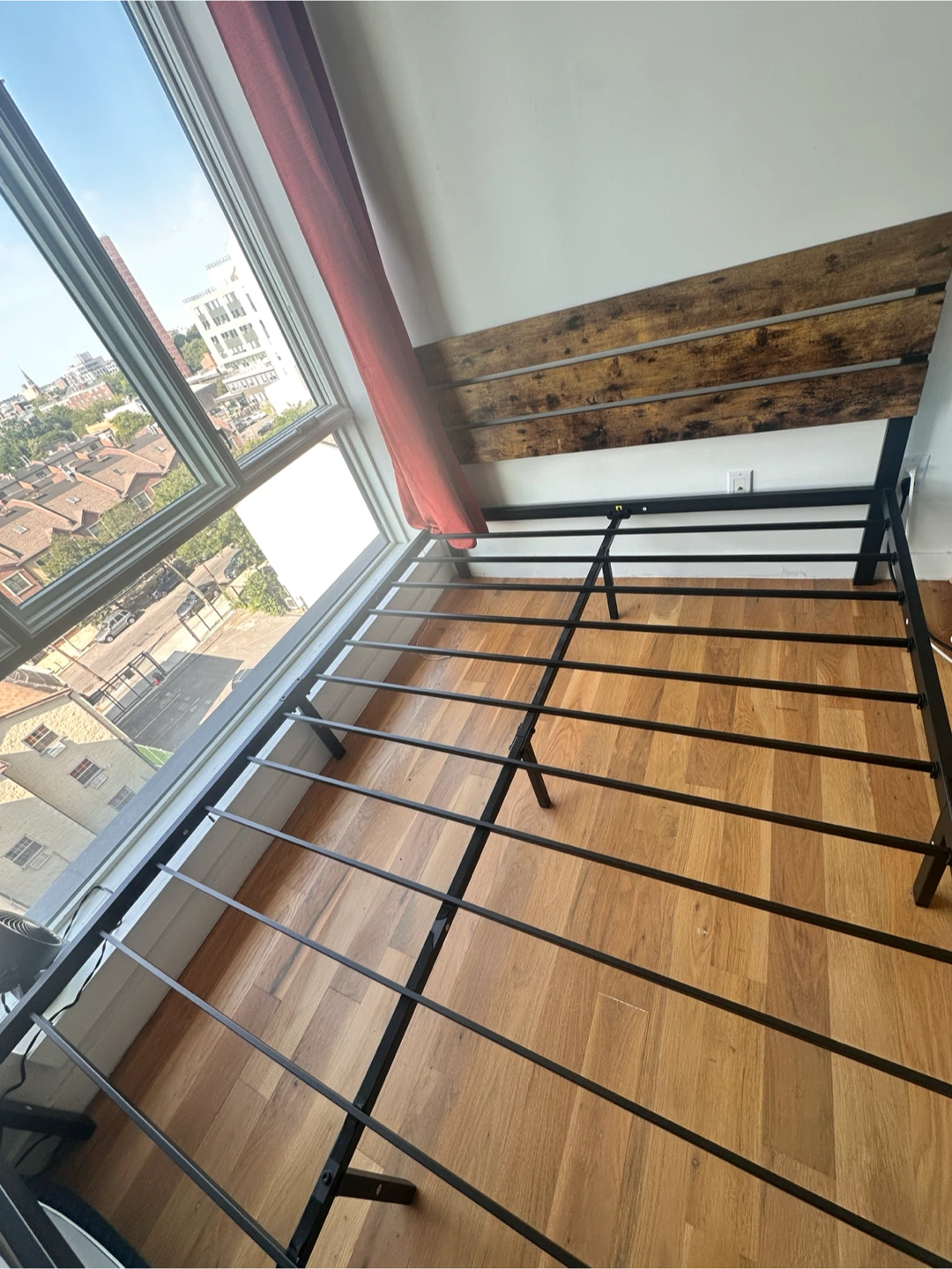 Queen Bed Frame with Wood Headboard - photo 2