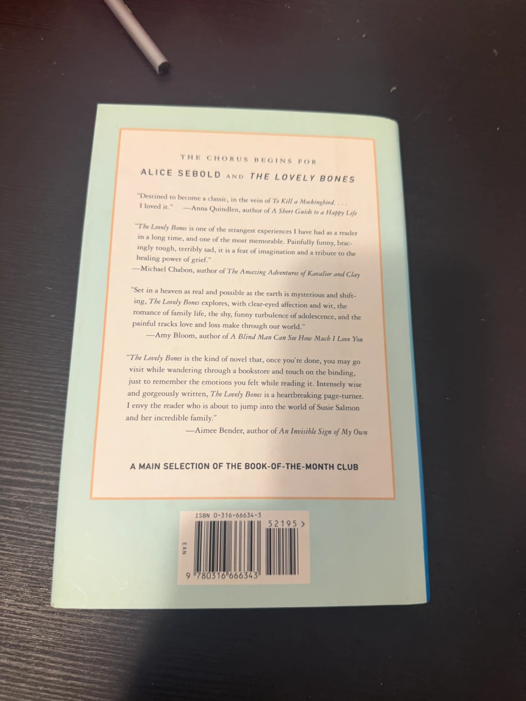 The Lovely Bones: A Novel by Alice Sebold (Hardcover) - photo 2