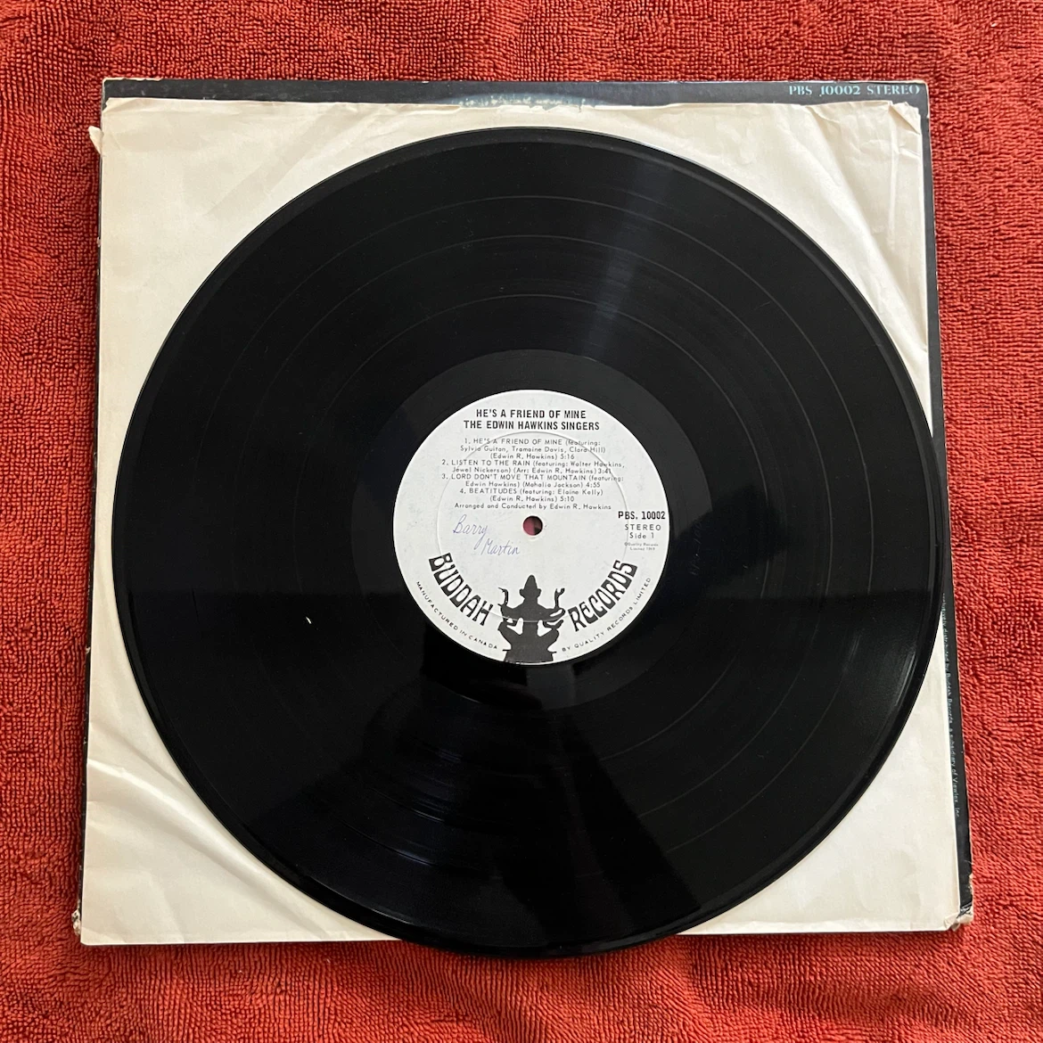 The Edwin Hawkins Singers He's A Friend Of Mine Vinyl Record - photo 2