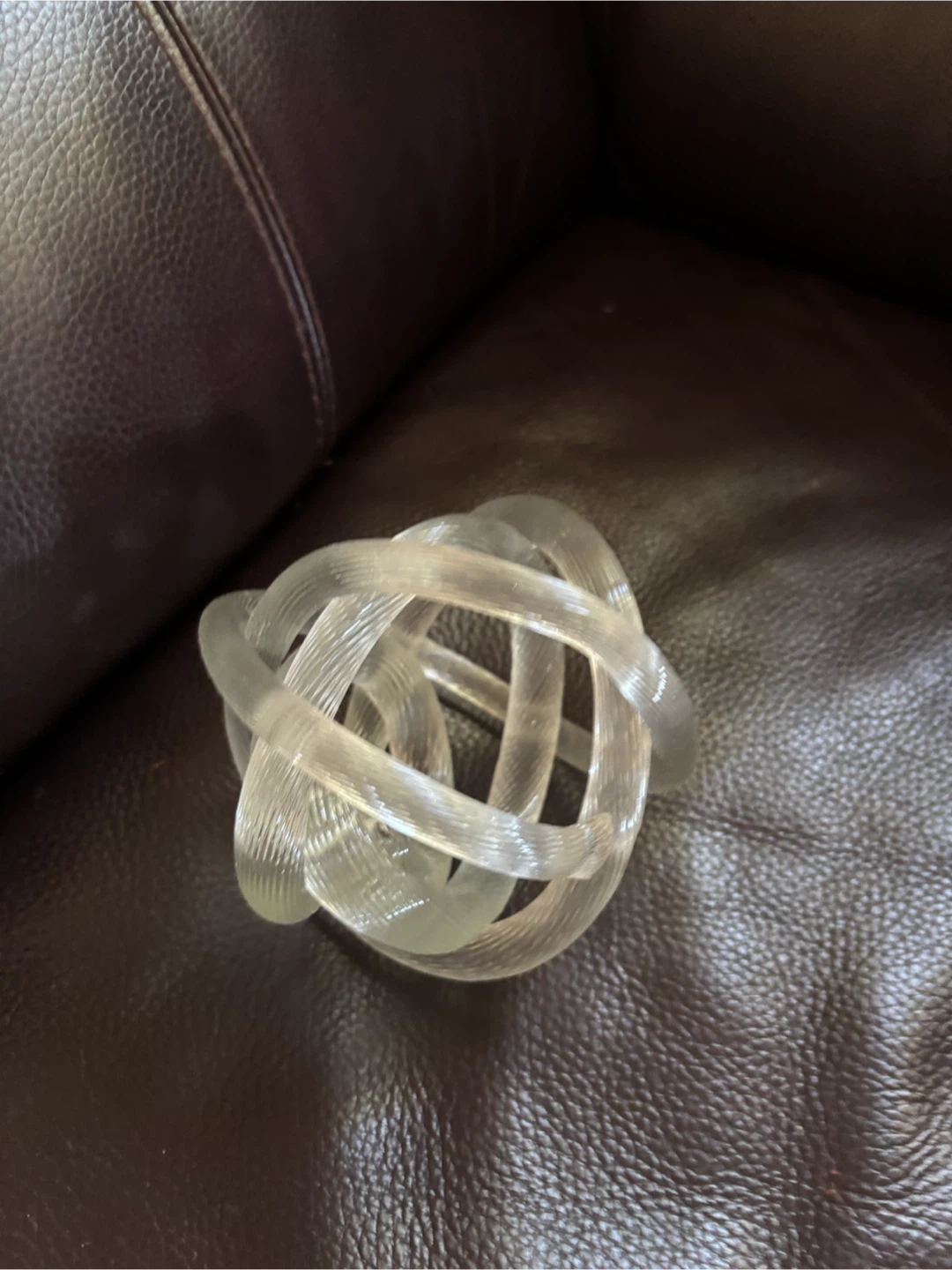Clear Glass Interlocking Sphere Sculpture - photo 5