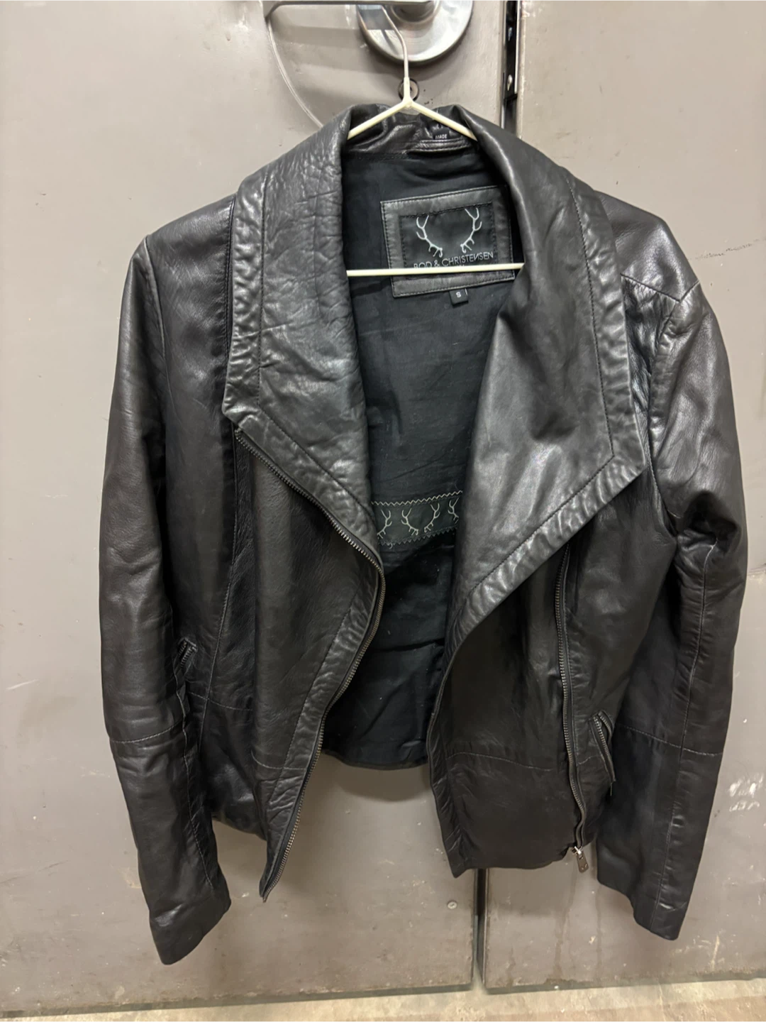 BOD & CHRISTENSEN Black Leather Jacket