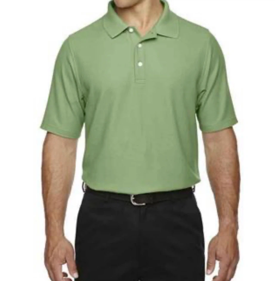 NEW Devon & Jones Mens  Short-Sleeve Polo Shirt sz L lime