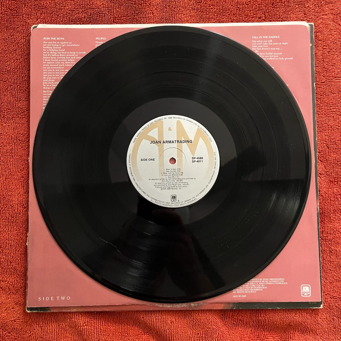 Joan Armatrading LP Vinyl Record - photo 2