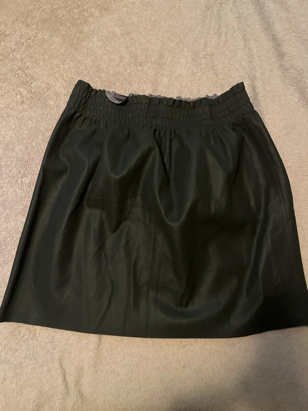 H&M Black Faux Leather Skirt Size 10