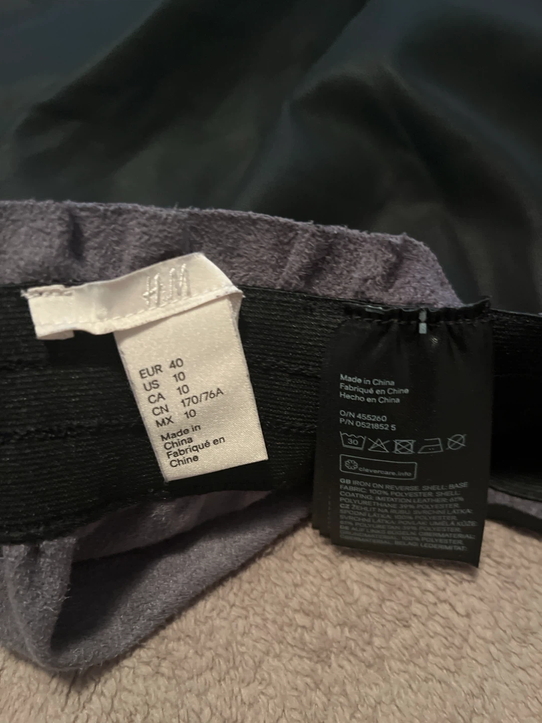H&M Black Faux Leather Skirt Size 10 - photo 2