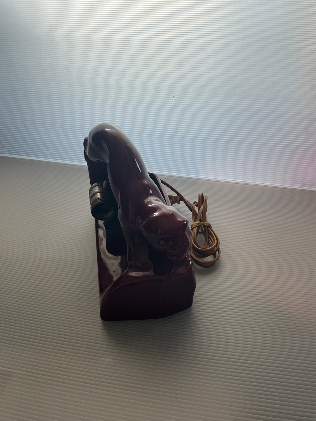 Vintage Ceramic Panther Lamp Base - photo 2