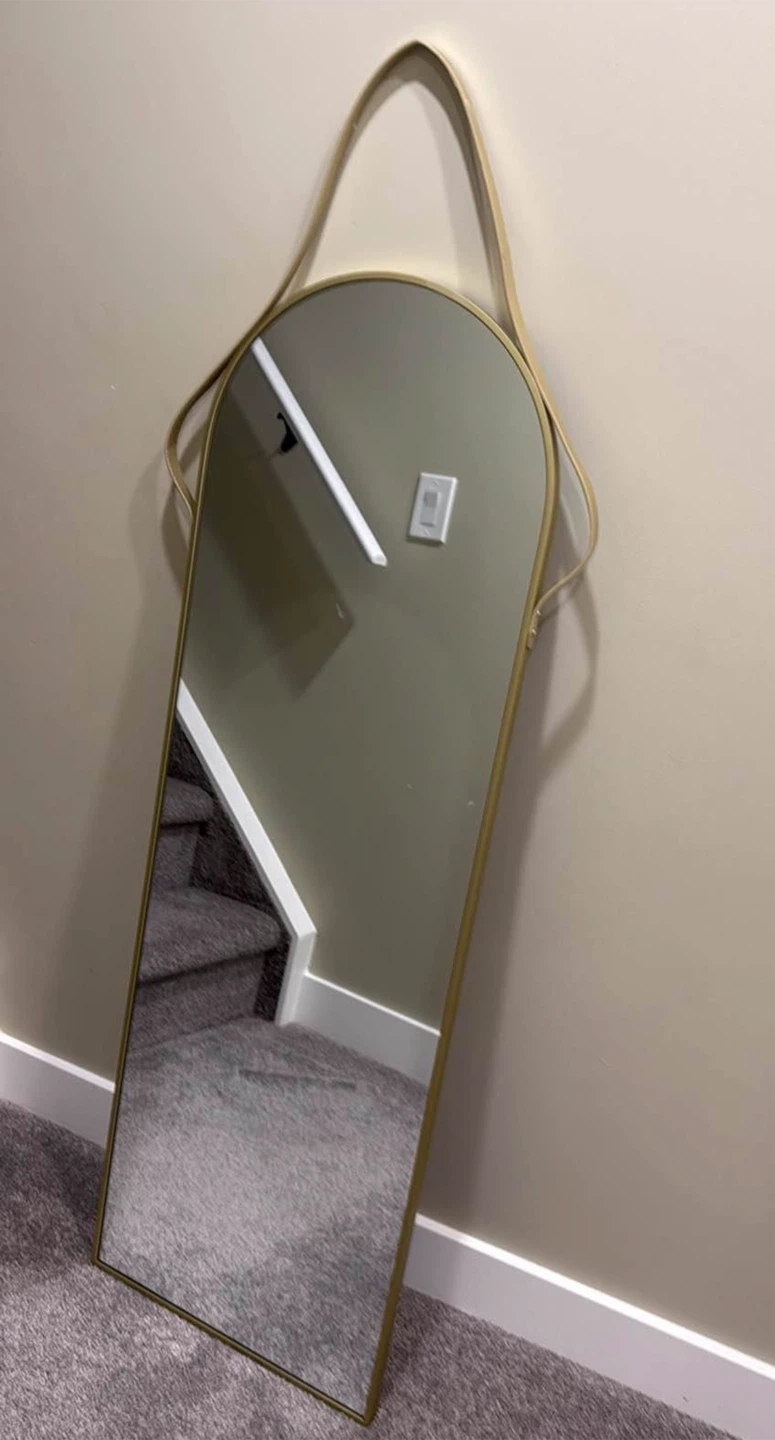 Gold Arched Mirror with Handle