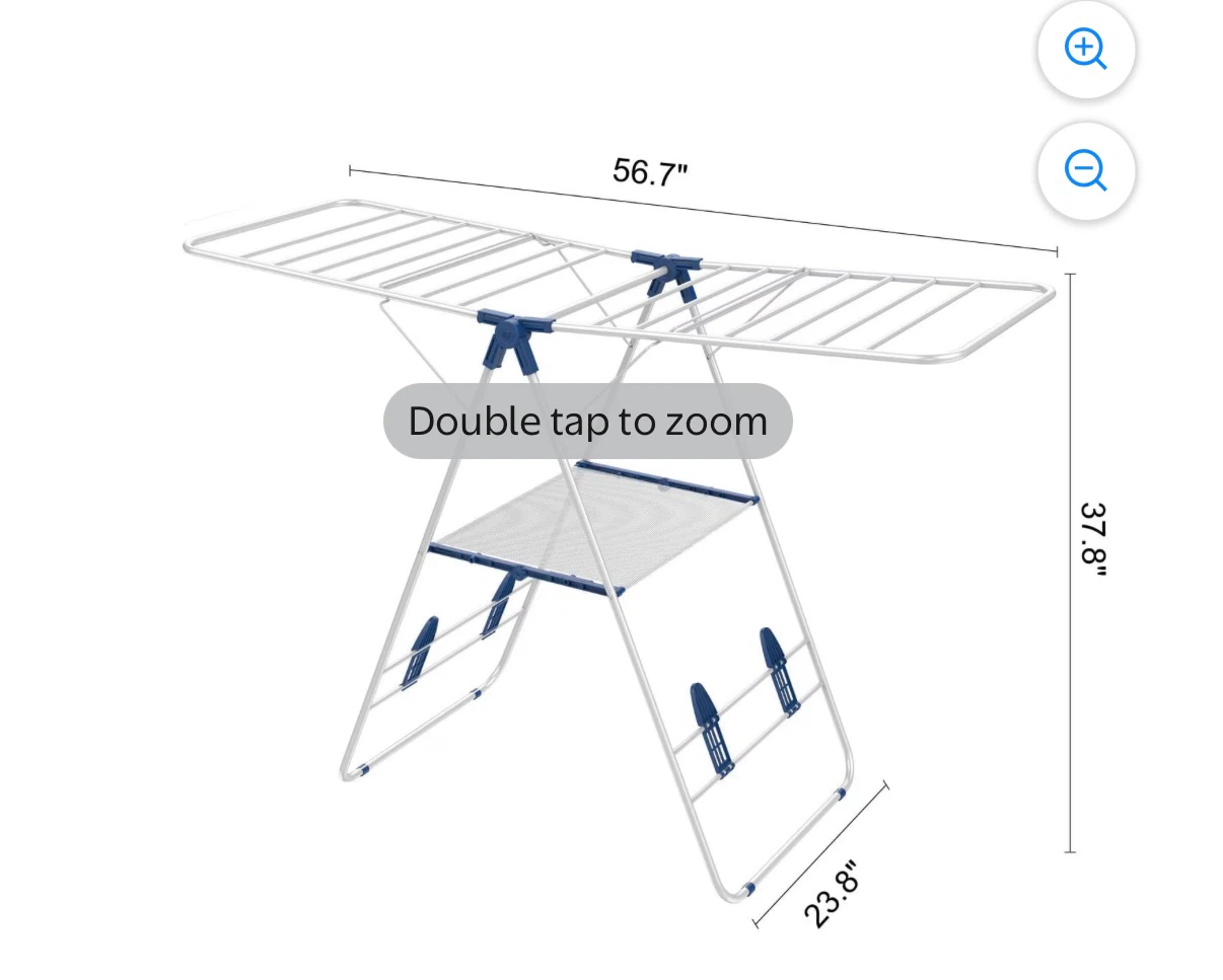 White Folding Clothes Drying Rack