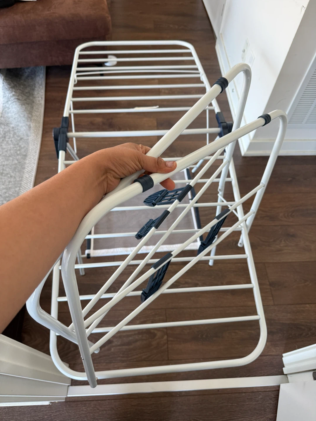 White Folding Clothes Drying Rack - photo 3