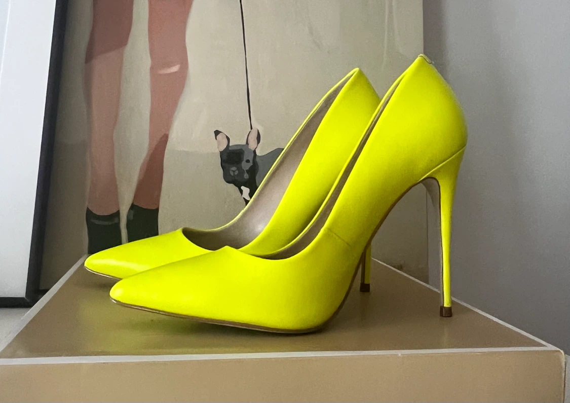 Steve Madden Neon Yellow Stiletto Heels - 8M