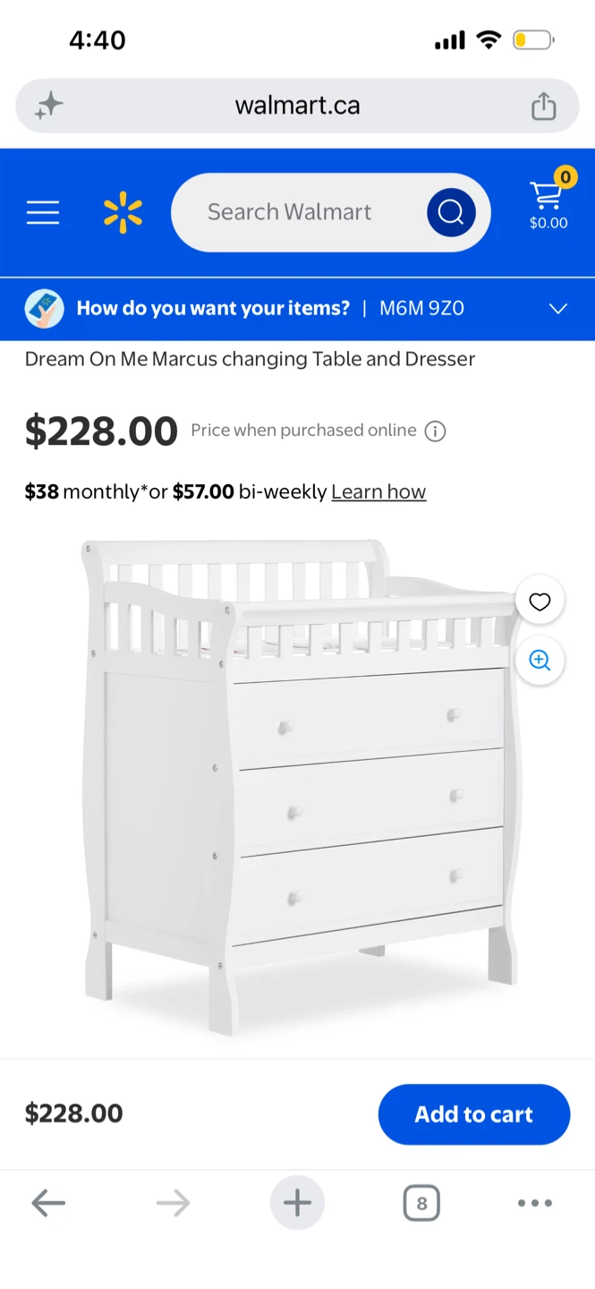 Dream On Me Marcus Changing Table and Dresser