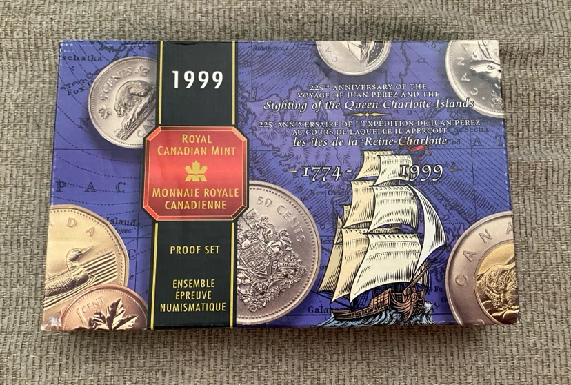 1999 RCMP 8 Coin Proof Set with Silver Double Dollar - photo 4