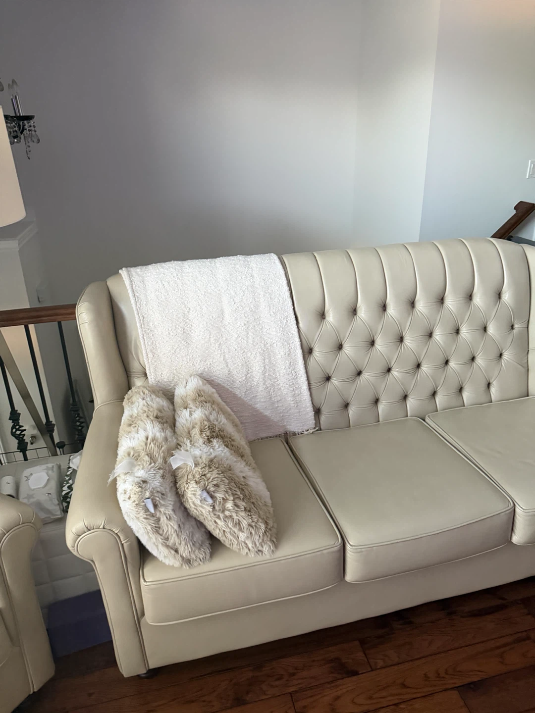Cream Tufted Sofa