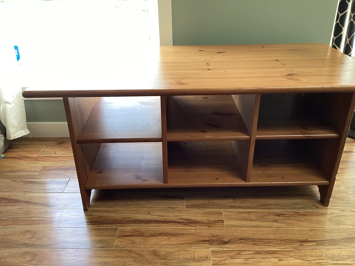 IKEA solid Bamboo coffee table with baskets - photo 2