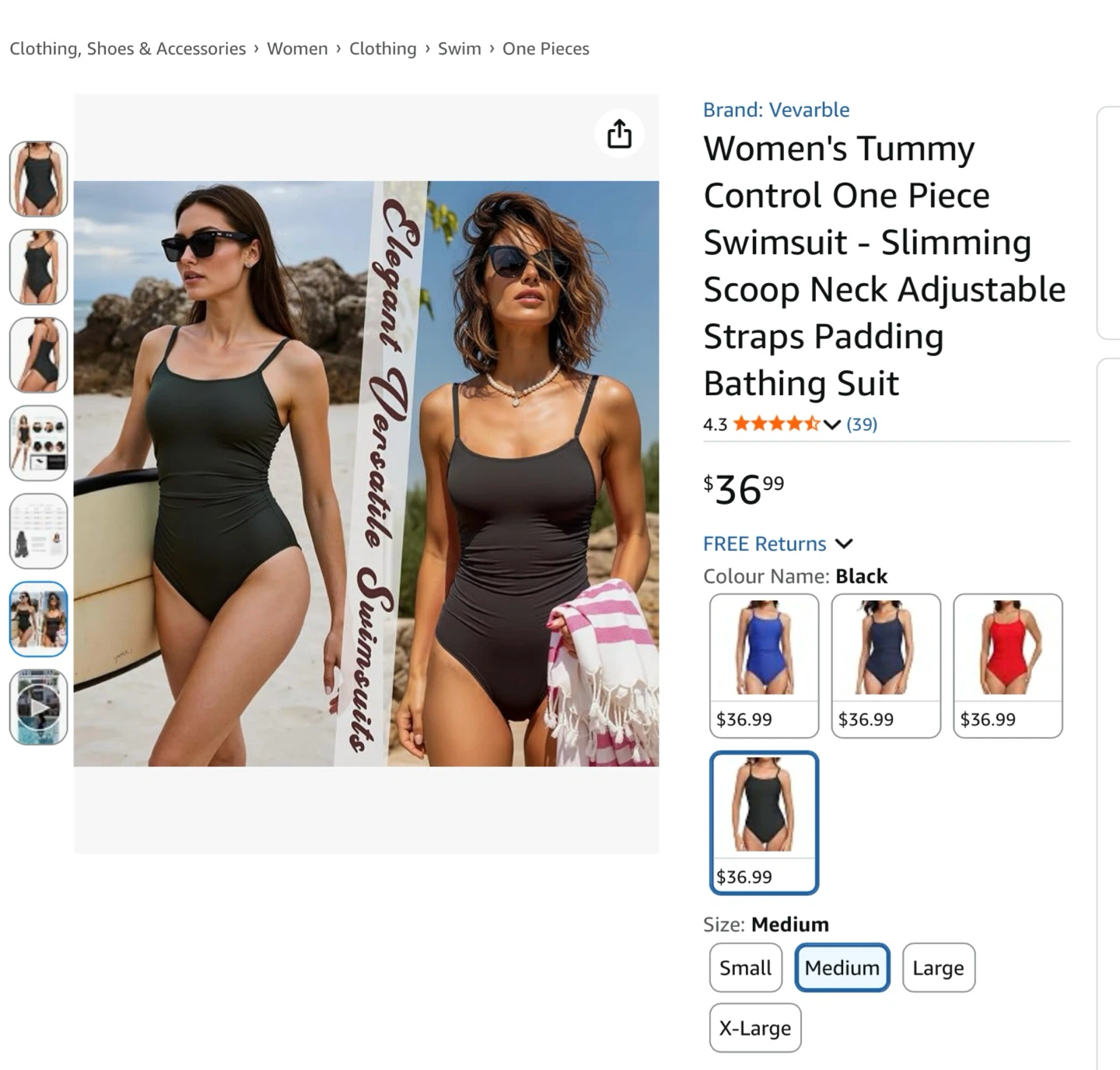 New M Women's Tummy Control One Piece Swimsuit - photo 5