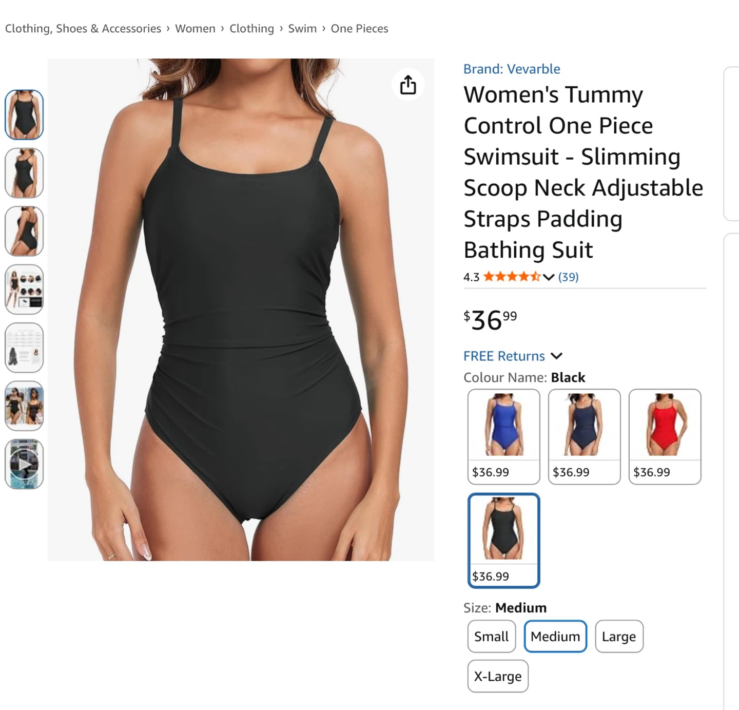 New M Women's Tummy Control One Piece Swimsuit - photo 3