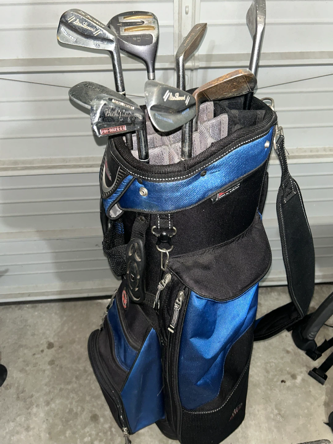 Datrek Golf Bag with clubs- Blue and Black - photo 3