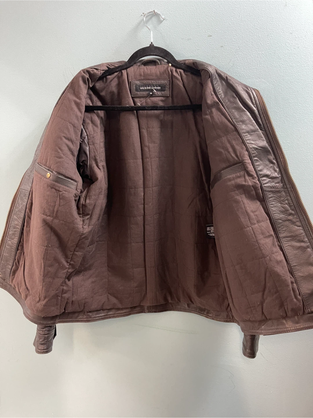 Wilsons Leather Brown Quilted Lined Jacket - photo 2