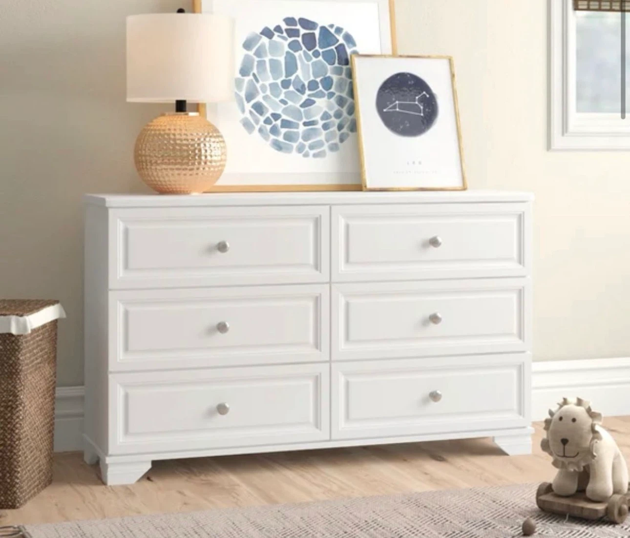 White 6-Drawer Dresser - photo 3
