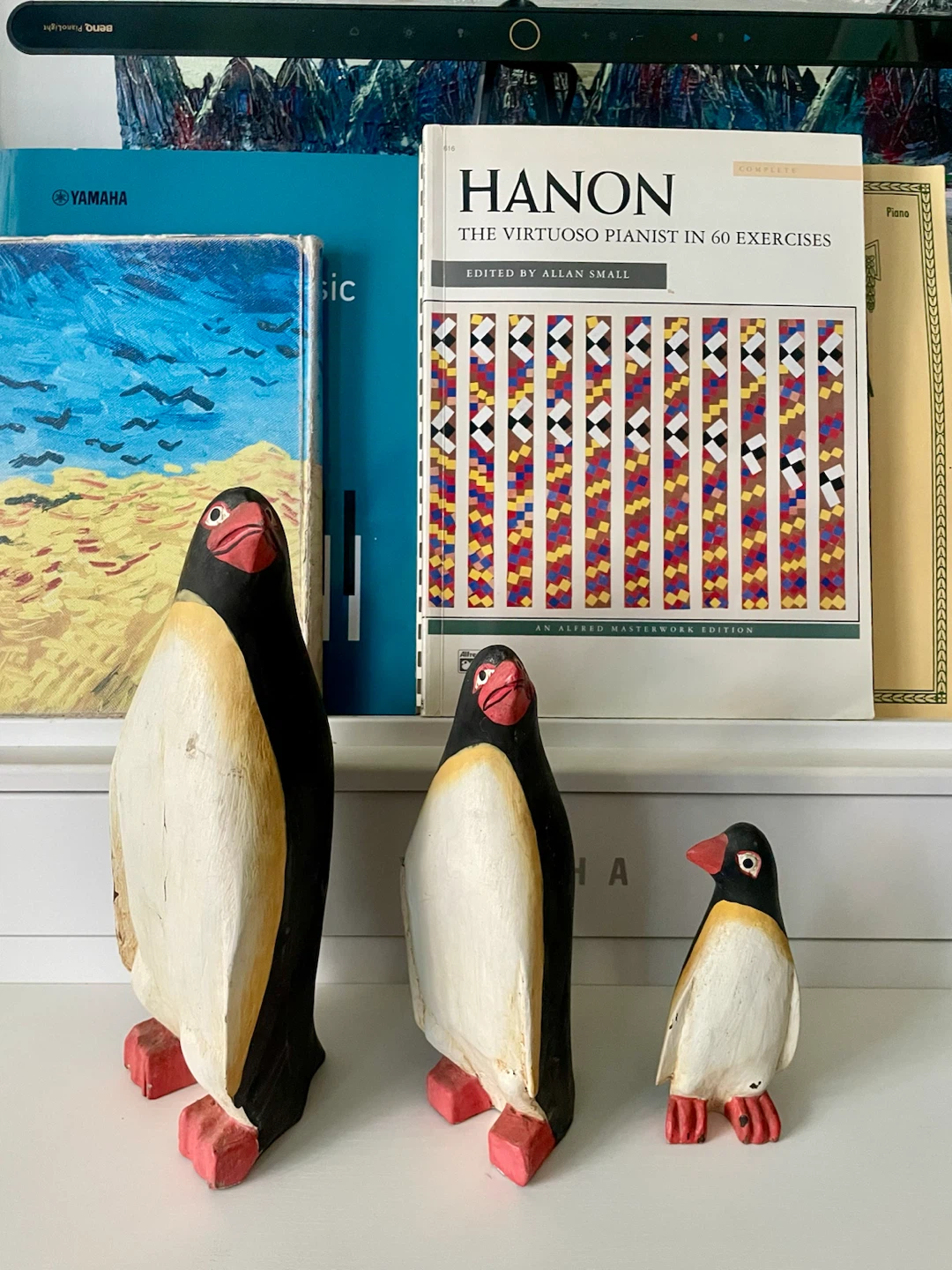 Hand-Carved Folk Art Penguin Family (Set of 3)