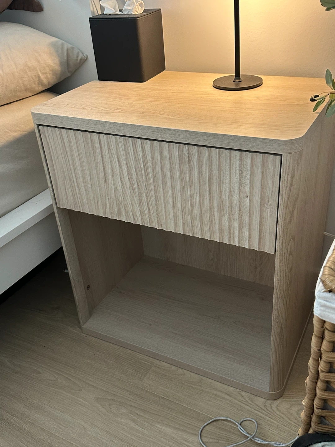 Fluted Oak Nightstand - photo 2