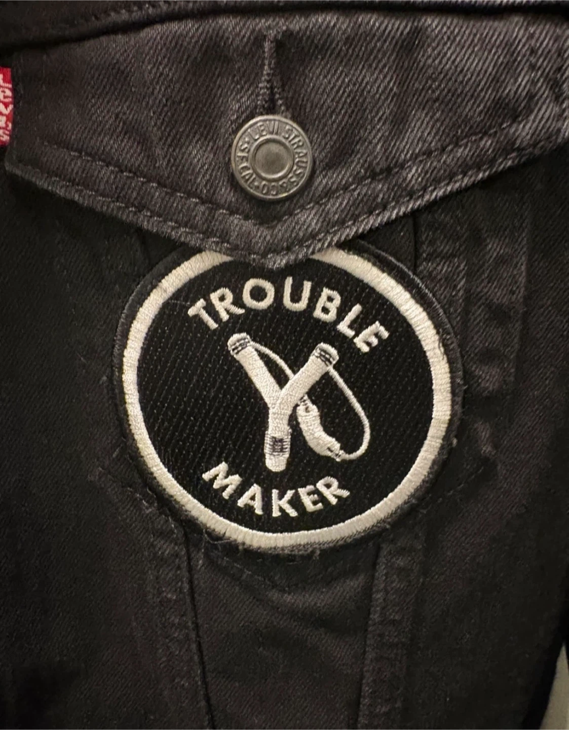 Levi's Black Denim Jacket - Size L - photo 2