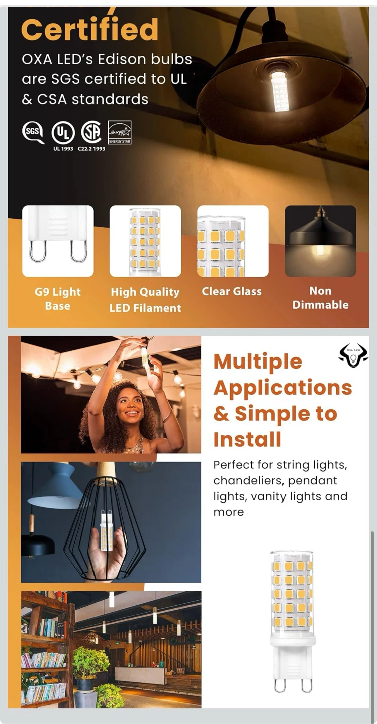 OXA LED G9 6-Pack LED Light Bulbs - photo 2