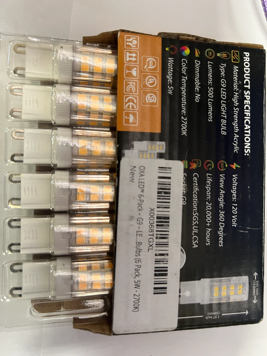 OXA LED G9 6-Pack LED Light Bulbs - photo 3