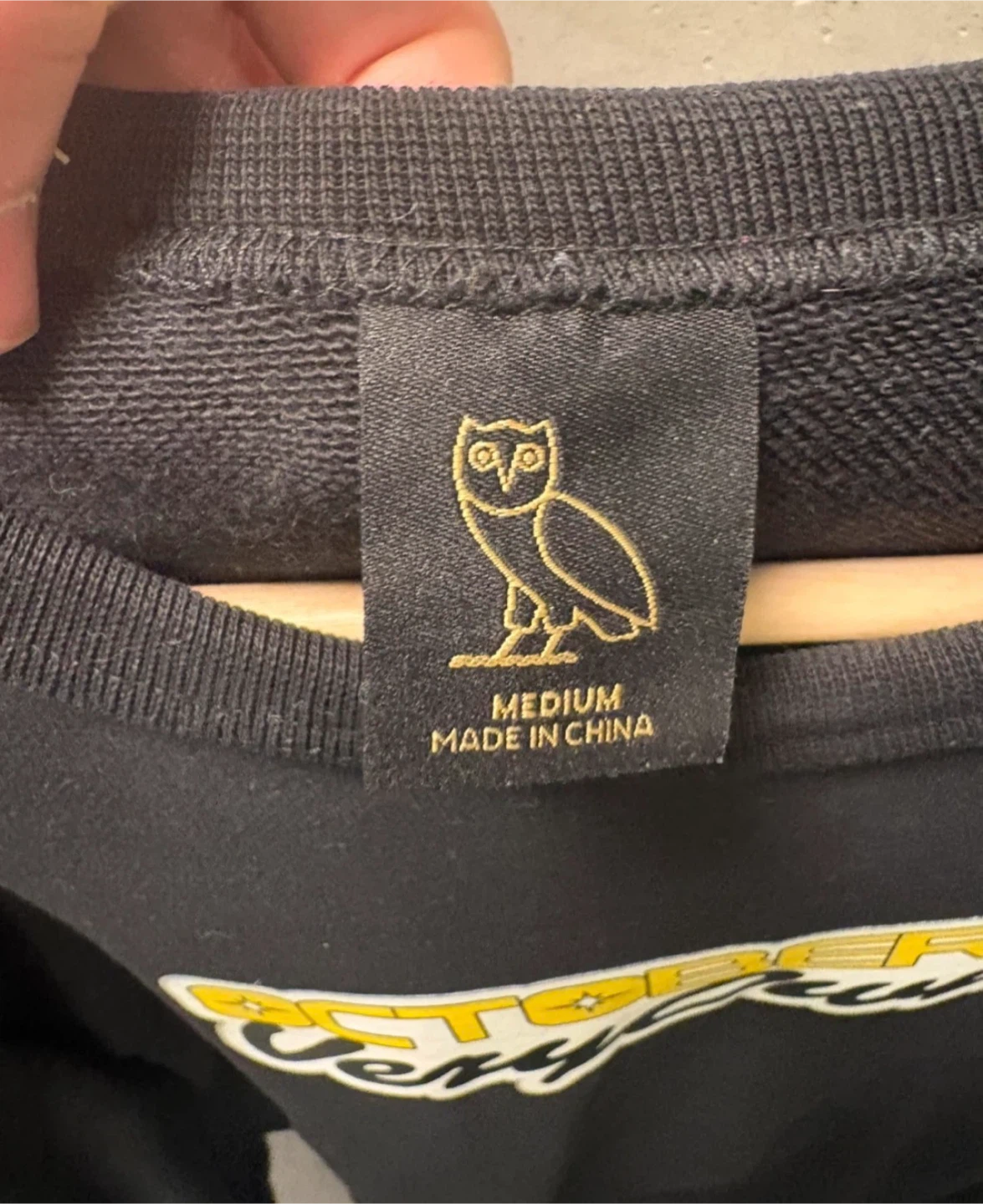 OVO Black Crewneck Sweatshirt Medium - photo 3