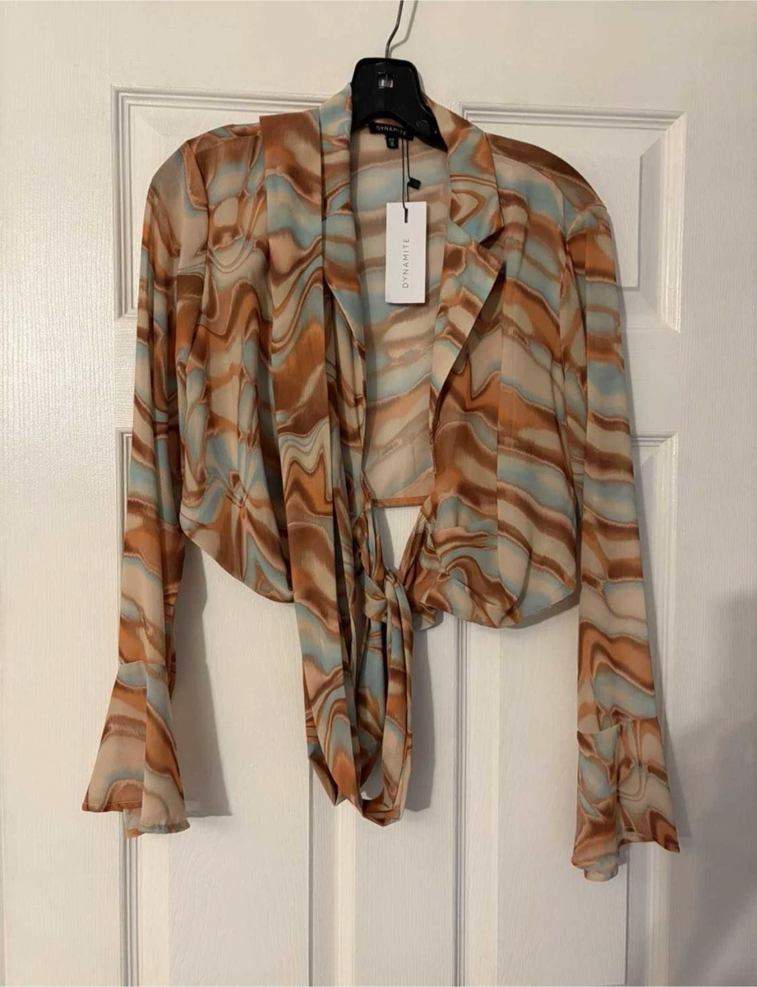 Dynamite Wrap Around Cropped Blouse P/S