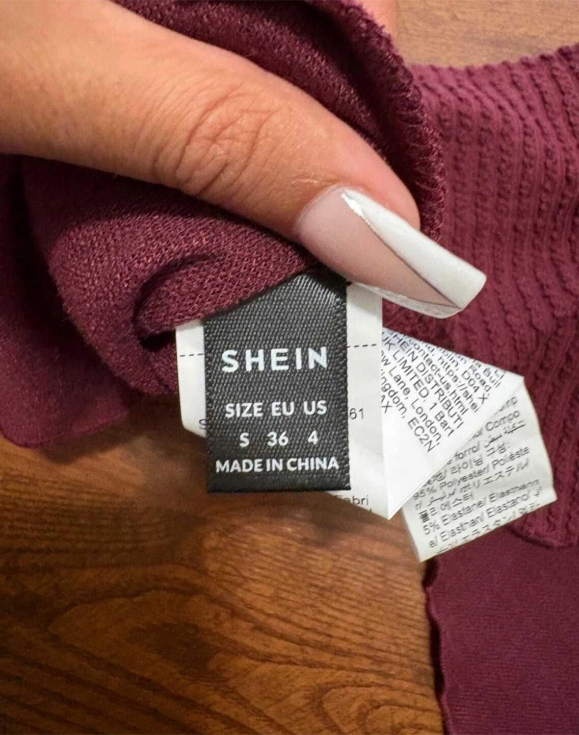 SHEIN Twist Front Tube Top - Burgundy - photo 5