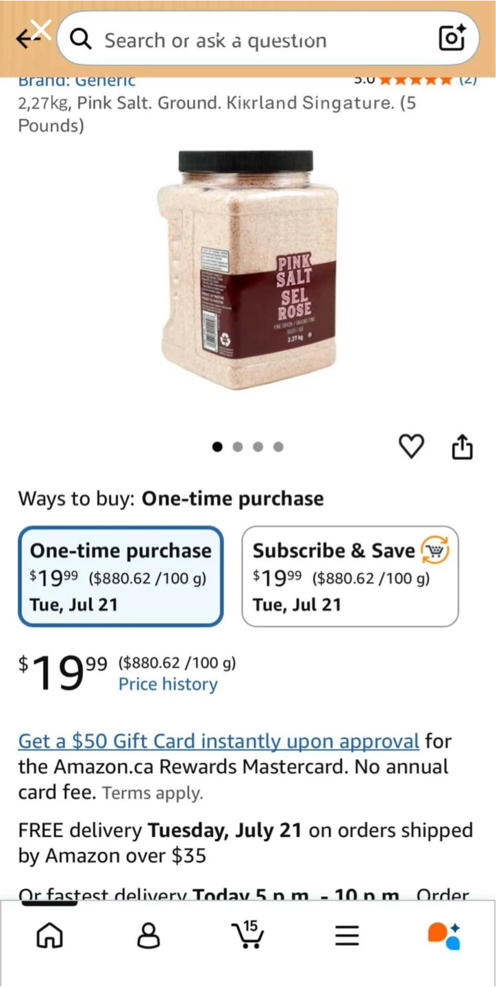 brand new Kirkland Signature Pink Salt 2.27 kg - photo 3