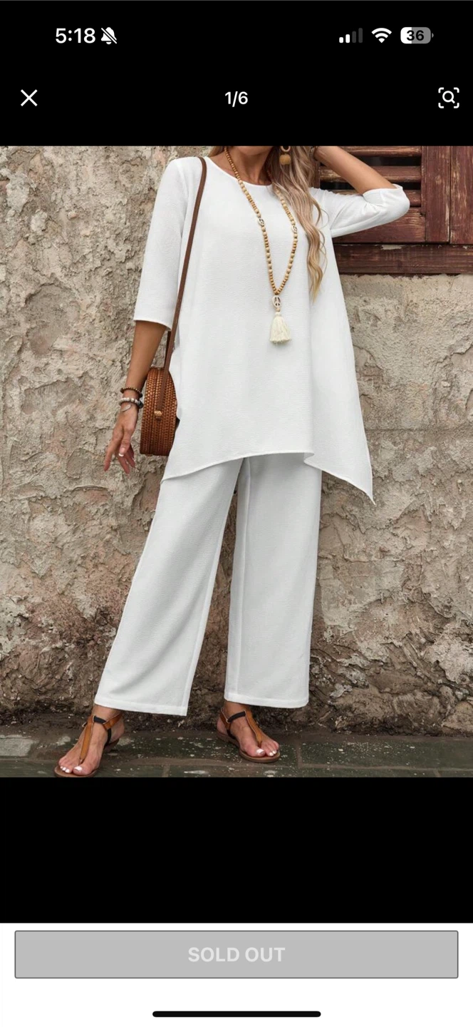 White Flowy 2 piece