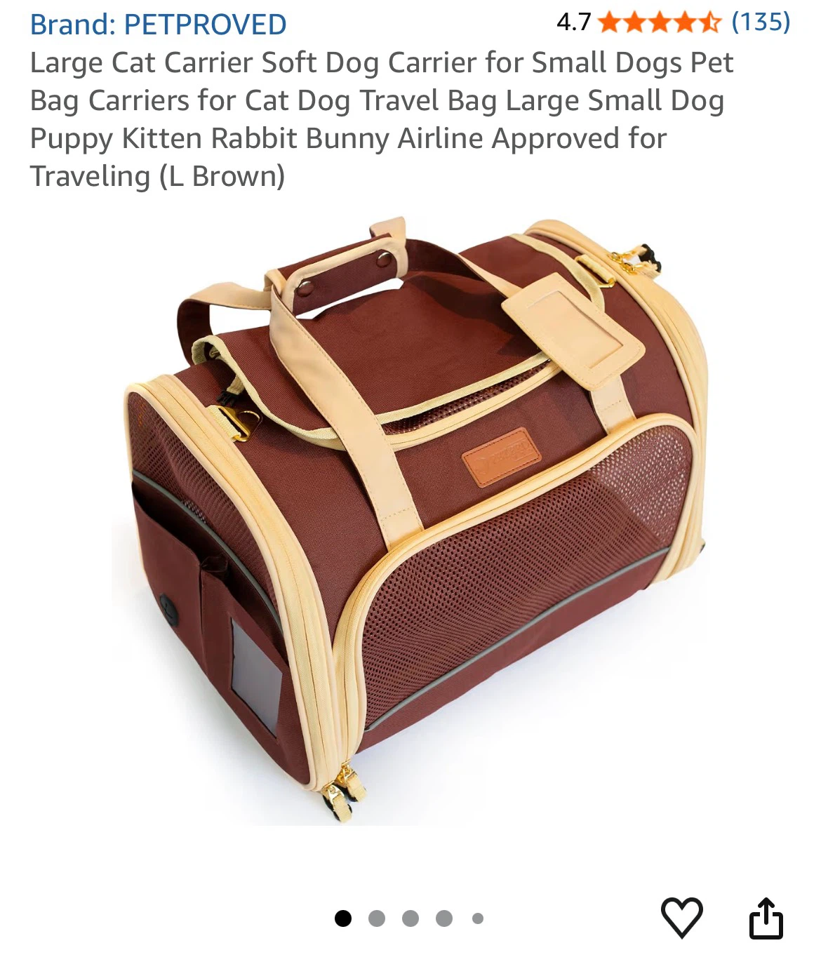Large Pet Carrier Bag