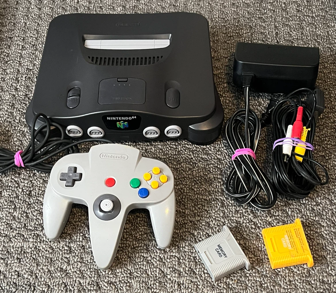 Nintendo 64 Console with Controller and Accessories