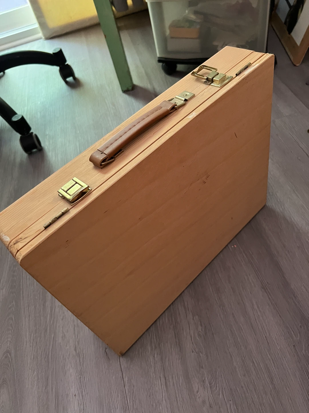 Wooden Art Box with Palette
