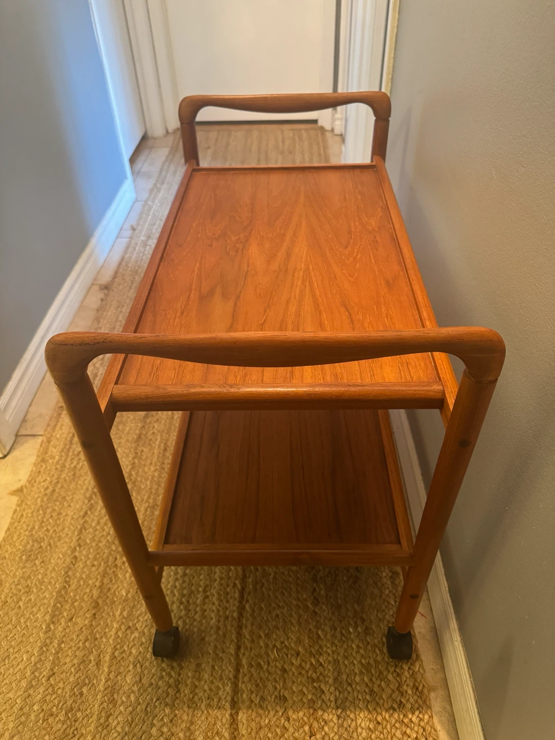MCM Danish Teak Bar/Server Cart - photo 5