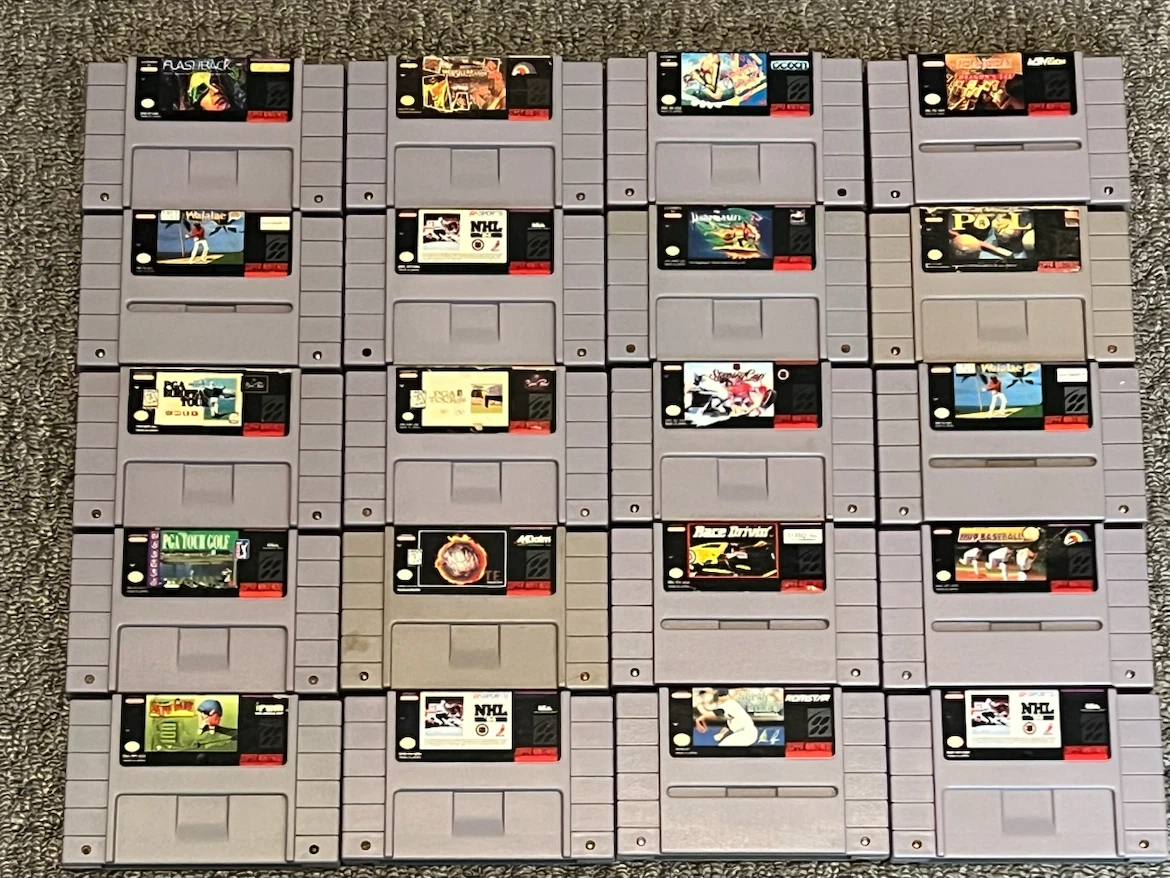 Super Nintendo (SNES) Video Game Cartridges