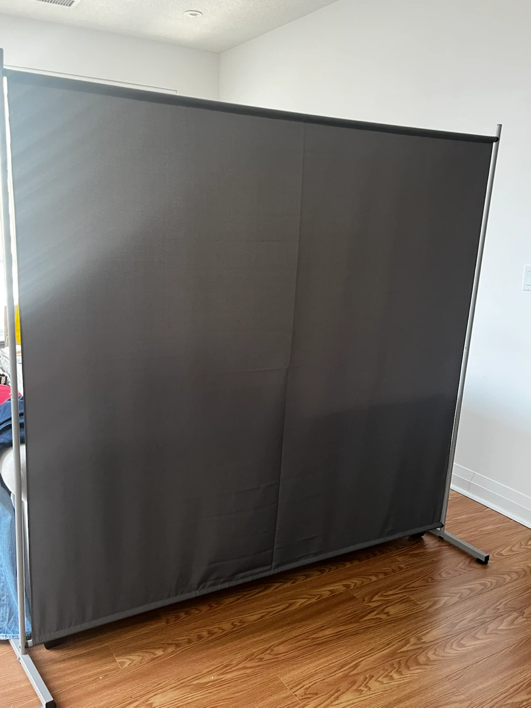 Grey Single Panel Room Divider/Privacy Screen with Casters - photo 4
