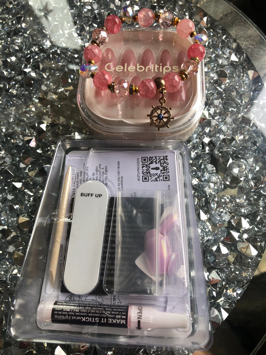 NEW OPI & Celebritees Press-On Nails Set with Bracelet - photo 5