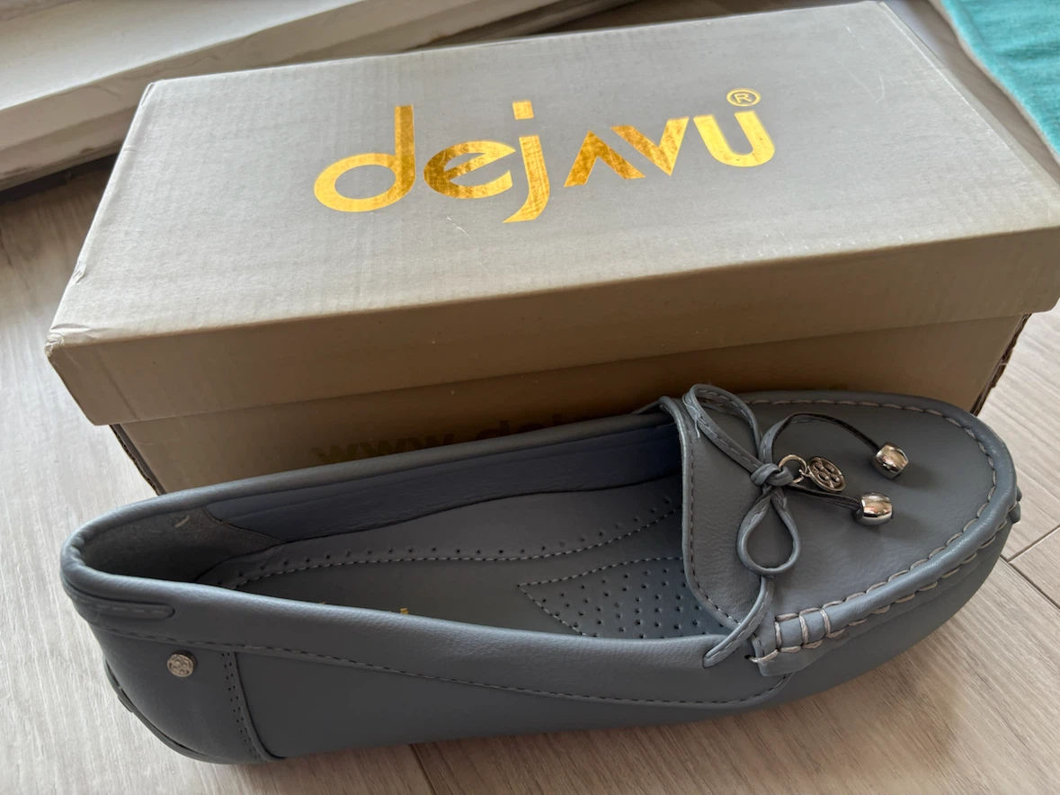 Déjà Vu Grey Loafers