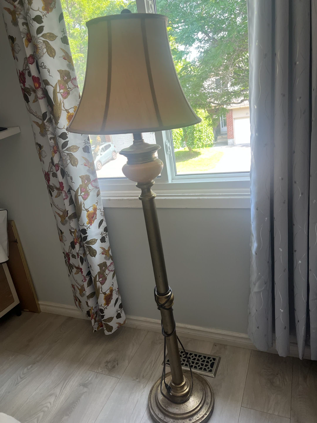 Vintage Floor Lamp with Tan Shade - photo 2