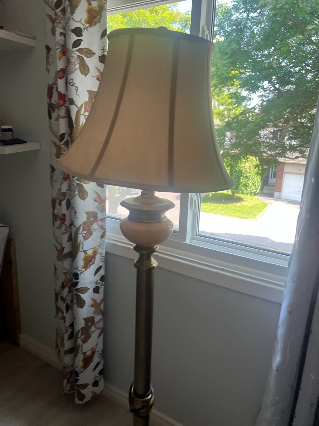 Vintage Floor Lamp with Tan Shade - photo 3