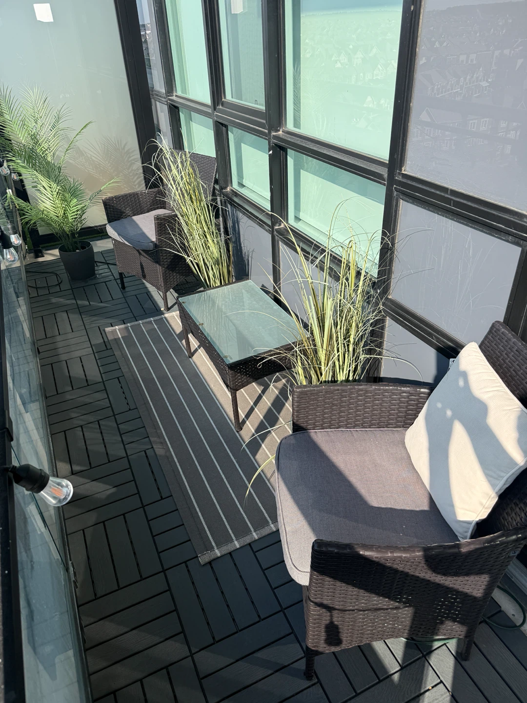 Wicker Balcony Furniture Set