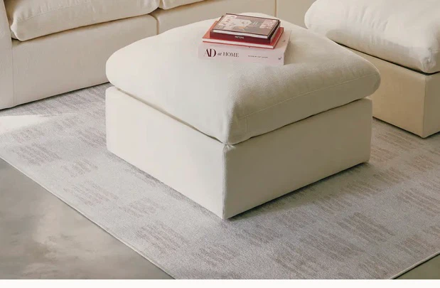 Cream Modular Sofa with Ottoman - photo 5